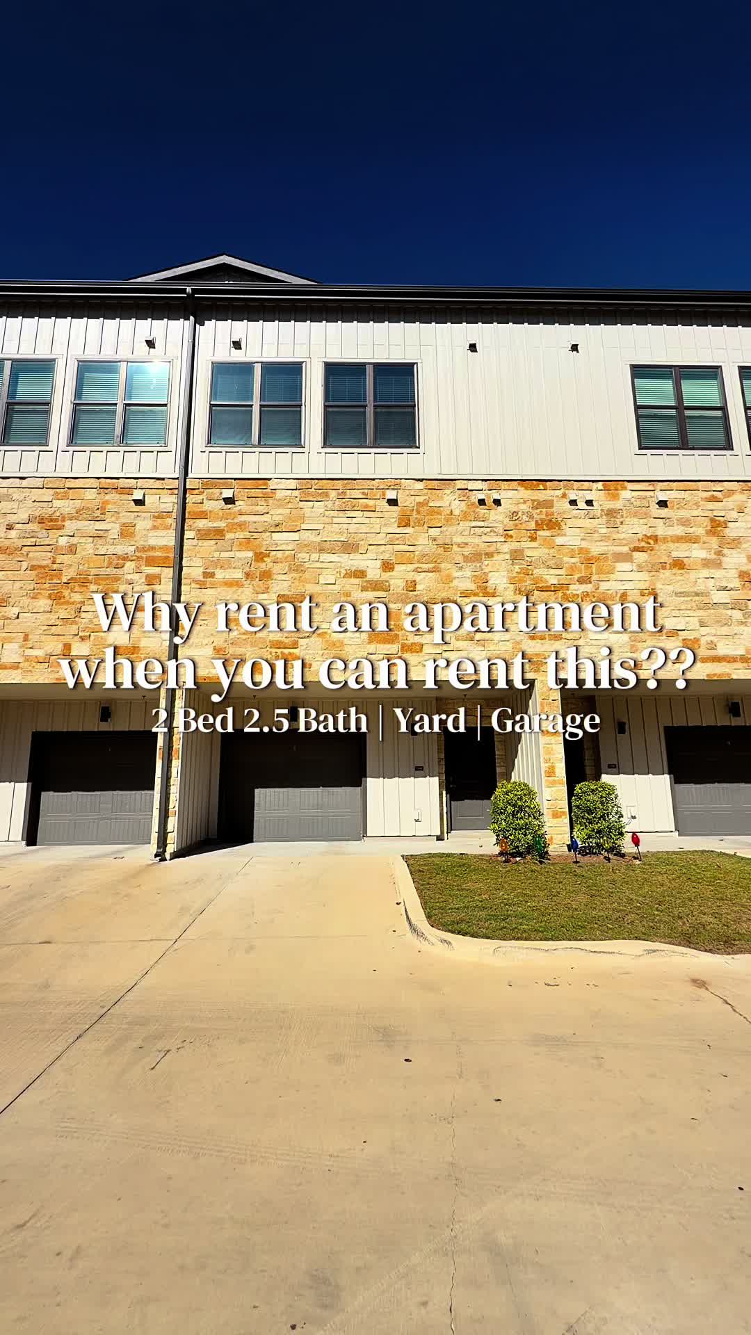 2 Bed/2.5 Bath + Yard + Garage walkthrough